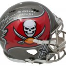 Mike Alstott Signed Buccaneers Full Size Speed Authentic Helmet SB Inscribed BAS