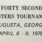 Byron Nelson PGA Golf Signed 1978 42nd Masters Envelope PSA/DNA