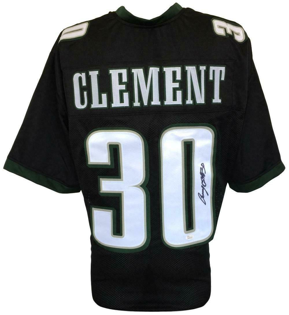 Corey Clement Signed Custom Black Football Jersey JSA ITP