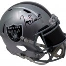 Tim Brown Signed Oakland Raiders Full Size Replica Speed Helmet w/ Visor BAS