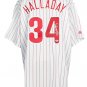 Roy Halladay Signed Phillies Pinstripe Majestic Authentic Jersey BAS E36057