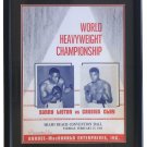 Sonny Liston Cassius Clay Framed 18x24 Reprint Fight Poster
