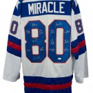 1980 Team USA Miracle On Ice Team Signed Custom Jersey w/ 14 Signatures JSA ITP