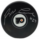 Reggie Leach Signed Philadelphia Flyers Logo Hockey Puck JSA
