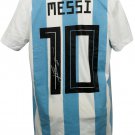 Lionel Messi Signed Adidas Argentina Home Soccer XL Jersey Messi COA