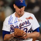 Nolan Ryan Signed Rangers 8x10 Blood Photo JSA+Ryan Holo