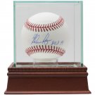Nolan Ryan Rangers Signed MLB Baseball HOF 99 Insc JSA +Ryan Holo w/ Glass Case