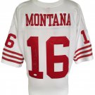 Joe Montana Signed SF 49ers White Replica Mitchell & Ness Football Jersey JSA