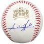 Addison Russell Cubs Signed 2016 WS Baseball w/ Free Ball Cube BAS