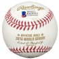 Addison Russell Cubs Signed 2016 WS Baseball w/ Free Ball Cube BAS