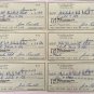 Joe Sewell Cleveland Indians Signed Personal Checks 569-574