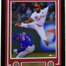Jimmy Rollins Signed Framed 16x20 Phillies Throw vs Mets Photo JSA ITP