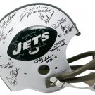 1969 New York Jets Team Signed FS TK Suspension Replica Helmet 24 Autos Steiner