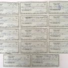 Bobby Thomson New York Giants Signed Personal Checks 4931-4943 JSA