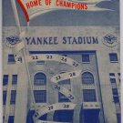 New York Yankees 1950 Yankee Stadium Home of the Champions Program & Score Card