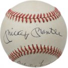 Mickey Mantle Whitey Ford New York Yankees Signed OAL Baseball BAS A62786