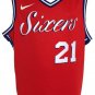 Joel Embiid Signed 76ers Red Nike Swingman Jersey Fanatics A364836