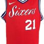 Joel Embiid Signed 76ers Red Nike Swingman Jersey Fanatics A364835
