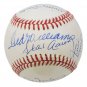 500 Hr Club Multi-Signed OAL Baseball Mantle Williams +9 Sig BAS A62785