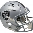 Josh Jacobs Signed Raiders Full Size Speed Replica Helmet 3x Insc LE 12/28 BAS