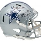 Dak Prescott Ezekiel Elliott Dual Signed Cowboys Full Size Speed Rep Helmet BAS