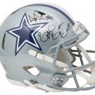 Dak Prescott Ezekiel Elliott Dual Signed Cowboys Full Size Speed Auth Helmet BAS