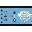 North Carolina Tar Heels Framed 7x13 Mini 2017 National Champions Bracket Photo