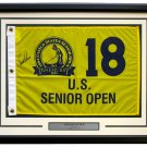 Arnold Palmer Signed Framed 27x22 US Senior Open PGA Golf Flag Beckett LOA