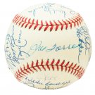 1999 New York Yankees Team Signed MLB 99 WS Baseball Rivera Jeter +29 Sig BAS