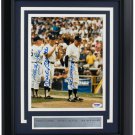 Whitey Ford Mickey Mantle Joe DiMaggio Yankees Signed Framed 8x10 Photo PSA/DNA