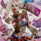 Harley Quinn: Blood Money Pink 11x17 Lithograph Signed By Greg Horn JSA