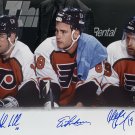 Lindros Renberg Leclair Signed 16x20 Flyers LOD Bench Spotlight Photo JSA