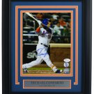 Michael Conforto Signed Framed 8x10 New York Mets White Jersey Photo JSA