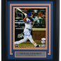 Michael Conforto Signed Framed 8x10 New York Mets White Jersey Photo JSA