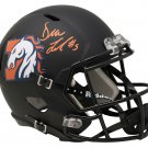 Drew Lock Signed Full Size Matte Black Speed Replica Helmet BAS