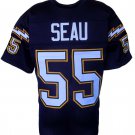 Junior Seau Unsigned Custom Blue Pro-Style Football Jersey X-Large