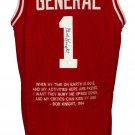 Bob Knight Signed Custom The General Jersey w/ Stitched Quote JSA