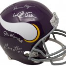 Purple People Eaters Signed Full Size Vikings Throwback Rep Helmet BAS K25026