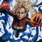 Captain Marvel 11x17 Lithograph Signed By Greg Horn JSA