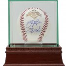 Brad Lidge Carlos Ruiz Signed Phillies 2008 World Series Baseball JSA w/ Case