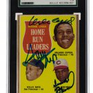 Mays Cepeda Robinson Signed 1962 #54 Home Run Leaders Card Slabbed SGC VG/EX+