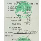 Ben Hogan Signed Shady Oaks Country Club Restaurant Check JSA DD43715