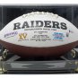 Josh Jacobs Signed Oakland Raiders Logo Football BAS w/ Acrylic Case