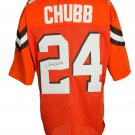 Nick Chubb Signed Custom Orange Pro-Style Football Jersey JSA