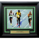 Usain Bolt Jamaica Signed Framed Olympic Gold Medalist 8x10 Pose Photo JSA