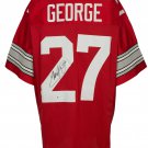 Eddie George Signed Custom Red College-Style Football Jersey BAS