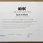 AC/DC Framed 22x28 Back In Black Plate Signature Lithograph