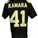 Alvin Kamara Signed Custom Black Pro-Style Football Jersey BAS