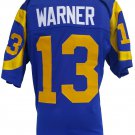 Kurt Warner Unsigned Custom Blue & Yellow Pro Style Football Jersey Size XL