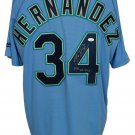 Felix Hernandez Signed Mariners Blue Majestic Cool Base Jersey PG 08-15-12 JSA